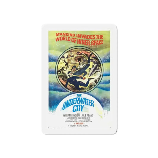 THE UNDERWATER CITY 1962 Movie Poster - Refrigerator Magnet 6 Inch Die-Cut - The Sticker Space