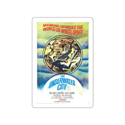 THE UNDERWATER CITY 1962 Movie Poster STICKER Vinyl Die-Cut Decal 2 Inch - The Sticker Space