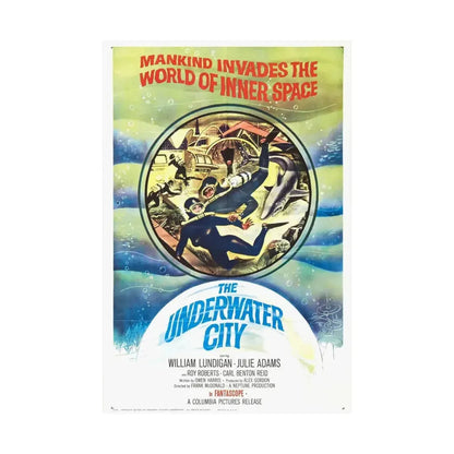 THE UNDERWATER CITY 1962 - Paper Movie Poster - The Sticker Space