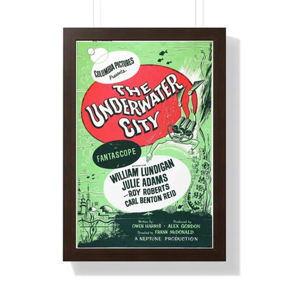 THE UNDERWATER CITY (2) 1962 - Framed Movie Poster 16″ x 24″ Walnut - The Sticker Space