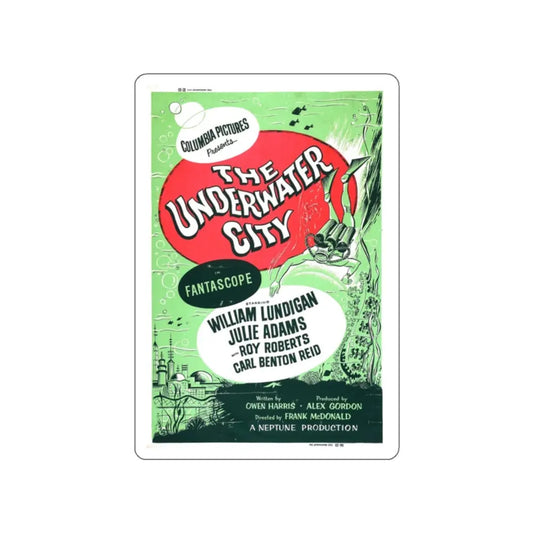 THE UNDERWATER CITY (2) 1962 Movie Poster STICKER Vinyl Die-Cut Decal 2 Inch - The Sticker Space