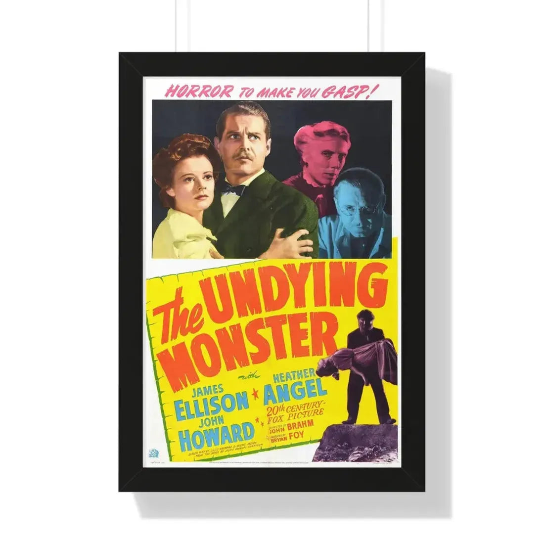 THE UNDYING MONSTER 1942 - Framed Movie Poster 16″ x 24″ Black - The Sticker Space