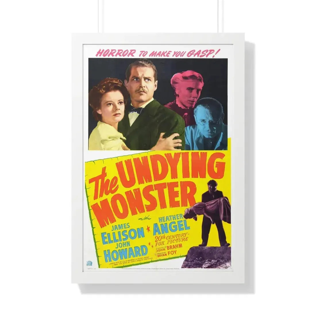 THE UNDYING MONSTER 1942 - Framed Movie Poster 20" x 30" White - The Sticker Space