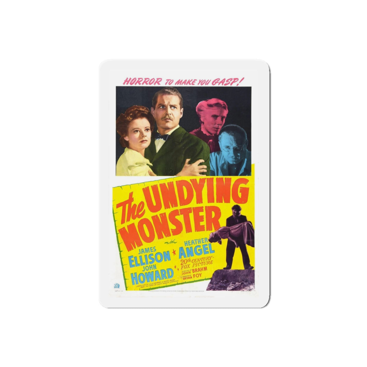 THE UNDYING MONSTER 1942 Movie Poster - Refrigerator Magnet-5" x 5"-The Sticker Space