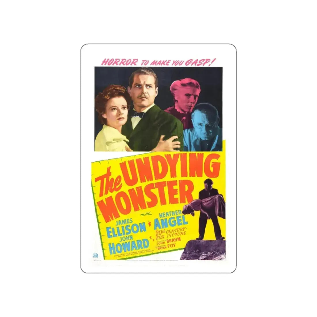 THE UNDYING MONSTER 1942 Movie Poster STICKER Vinyl Die-Cut Decal 5 Inch - The Sticker Space