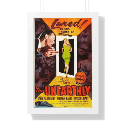 THE UNEARTHLY 1957 - Framed Movie Poster 16″ x 24″ White - The Sticker Space