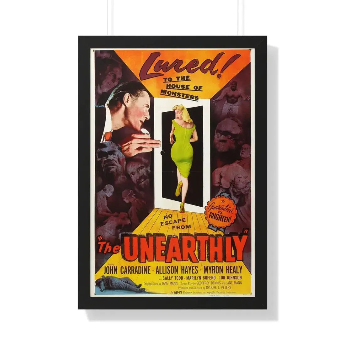 THE UNEARTHLY 1957 - Framed Movie Poster 20" x 30" Black - The Sticker Space