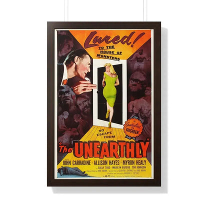 THE UNEARTHLY 1957 - Framed Movie Poster 20" x 30" Walnut - The Sticker Space