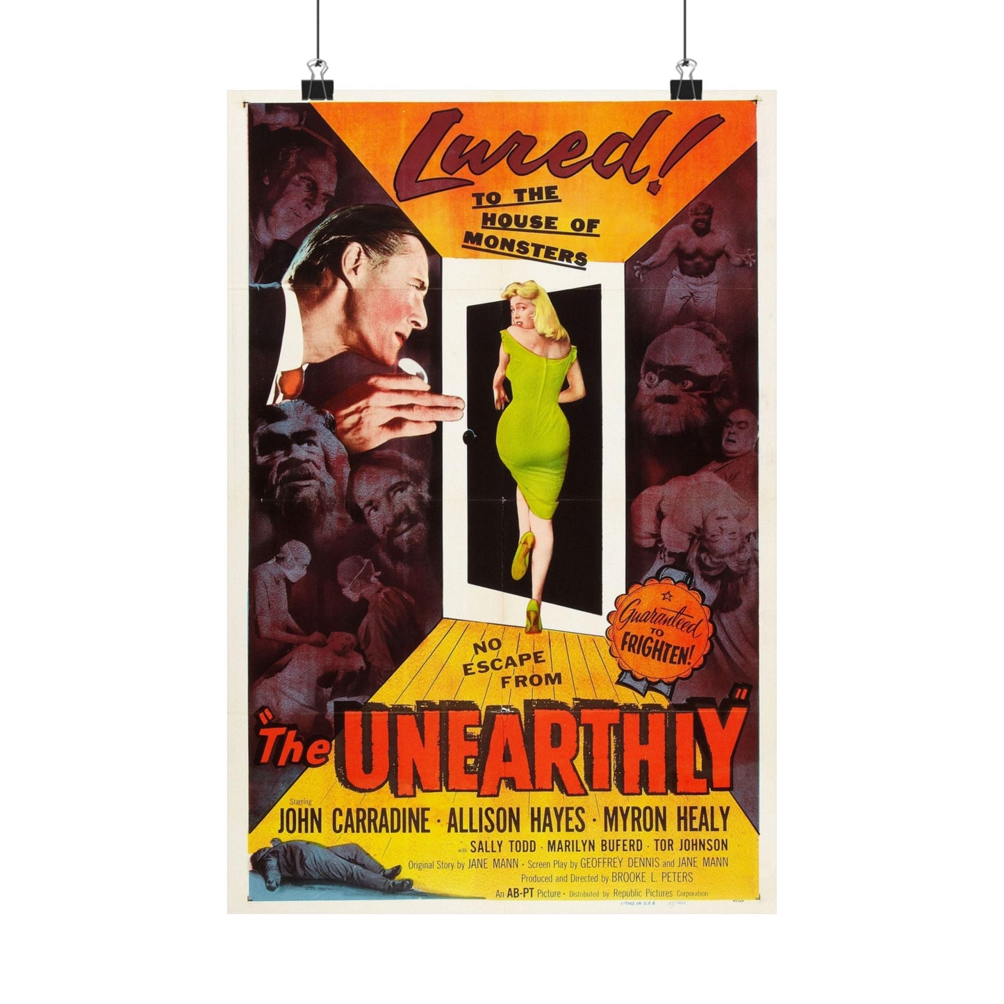 THE UNEARTHLY 1957 - Paper Movie Poster-12″ x 18″-The Sticker Space