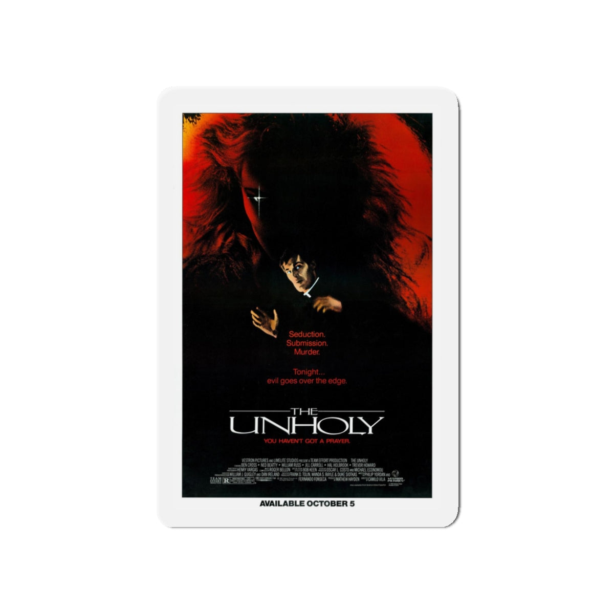 THE UNHOLY 1988 Movie Poster - Refrigerator Magnet-4" x 4"-The Sticker Space