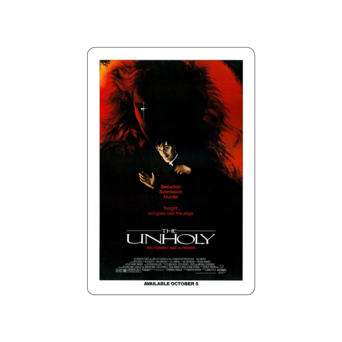 THE UNHOLY 1988 Movie Poster STICKER Vinyl Die-Cut Decal-White-The Sticker Space