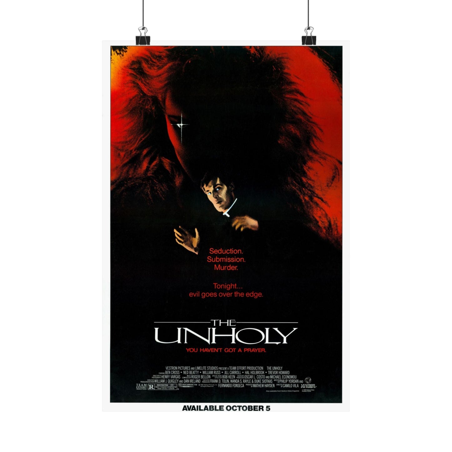 THE UNHOLY 1988 - Paper Movie Poster-12″ x 18″-The Sticker Space