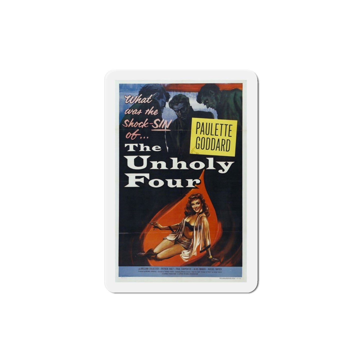 The Unholy Four 1954 Movie Poster Die-Cut Magnet-4 Inch-The Sticker Space