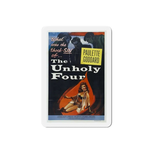 The Unholy Four 1954 Movie Poster Refrigerator Magnet 2 Inch - The Sticker Space