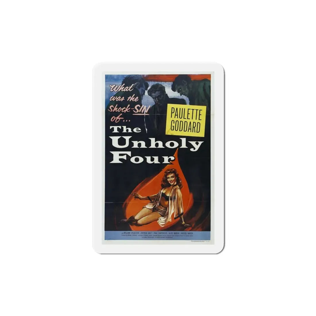 The Unholy Four 1954 Movie Poster Refrigerator Magnet 5 Inch - The Sticker Space