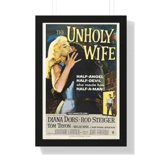 THE UNHOLY WIFE 1957 - Framed Movie Poster 16″ x 24″ Black - The Sticker Space