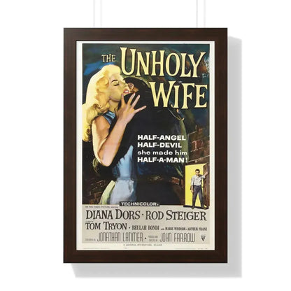 THE UNHOLY WIFE 1957 - Framed Movie Poster 16″ x 24″ Walnut - The Sticker Space