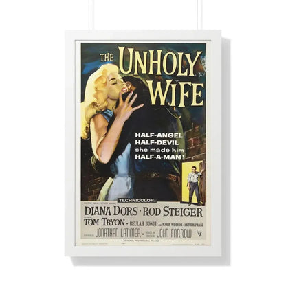 THE UNHOLY WIFE 1957 - Framed Movie Poster 20" x 30" White - The Sticker Space