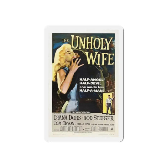 THE UNHOLY WIFE 1957 Movie Poster - Refrigerator Magnet 6 Inch Die-Cut - The Sticker Space