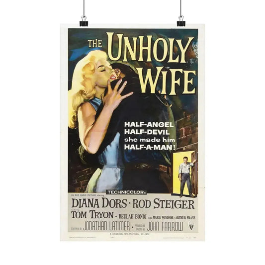 THE UNHOLY WIFE 1957 - Paper Movie Poster 12″ x 18″ Matte - The Sticker Space
