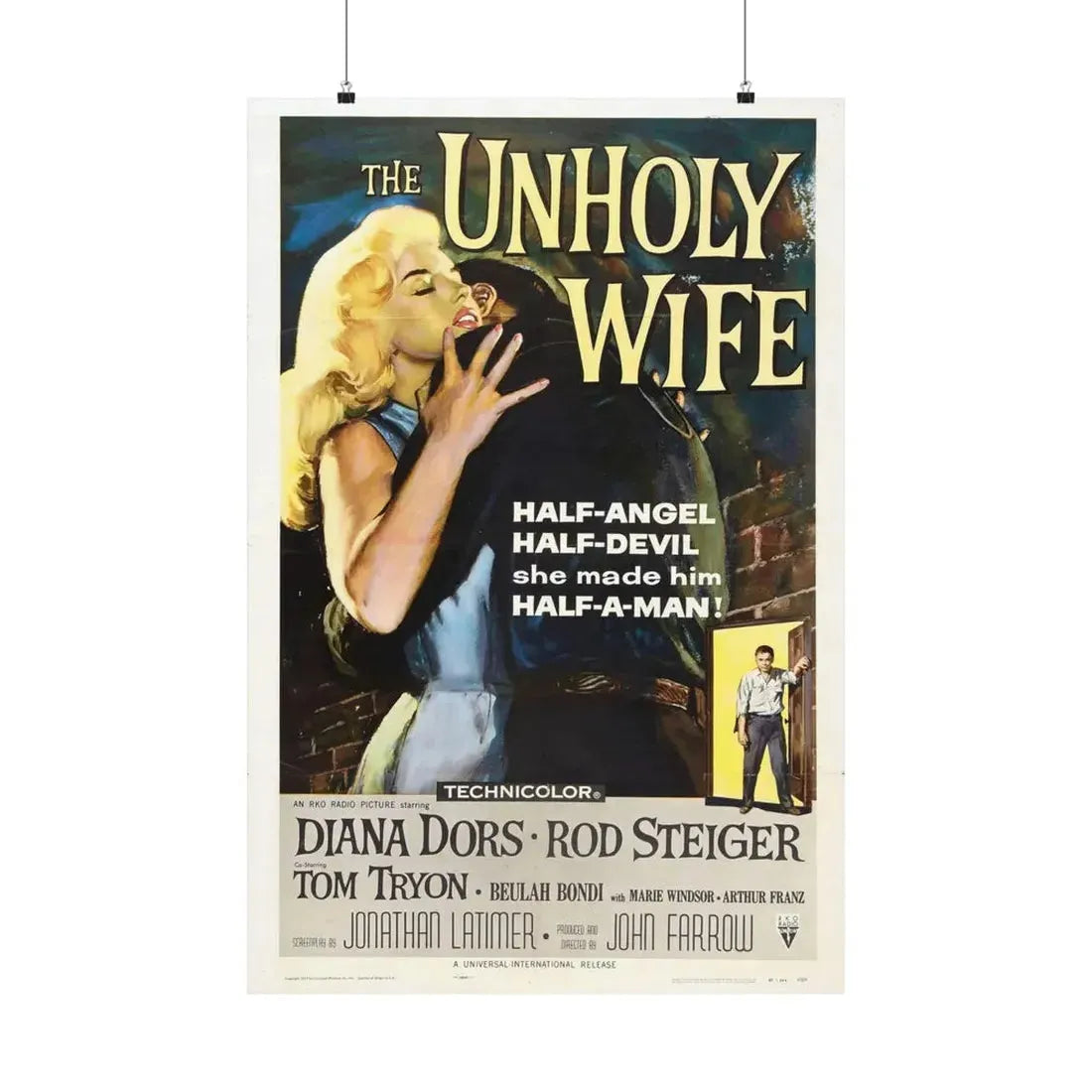 THE UNHOLY WIFE 1957 - Paper Movie Poster 24″ x 36″ Matte - The Sticker Space