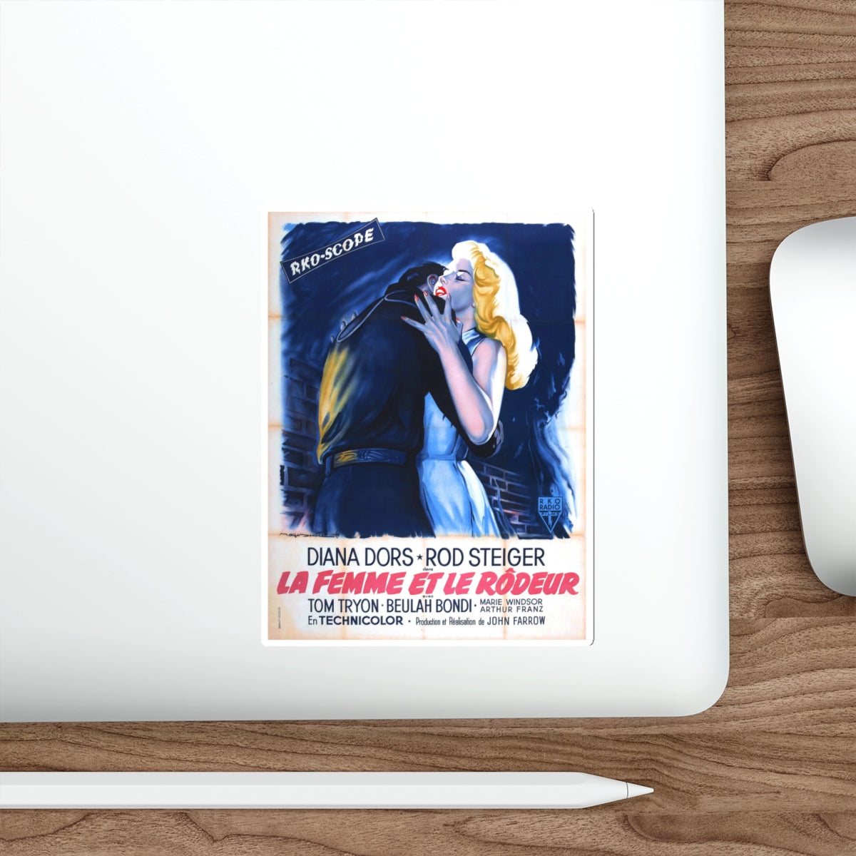 THE UNHOLY WIFE (FRENCH) 1957 Movie Poster STICKER Vinyl Die-Cut Decal-The Sticker Space