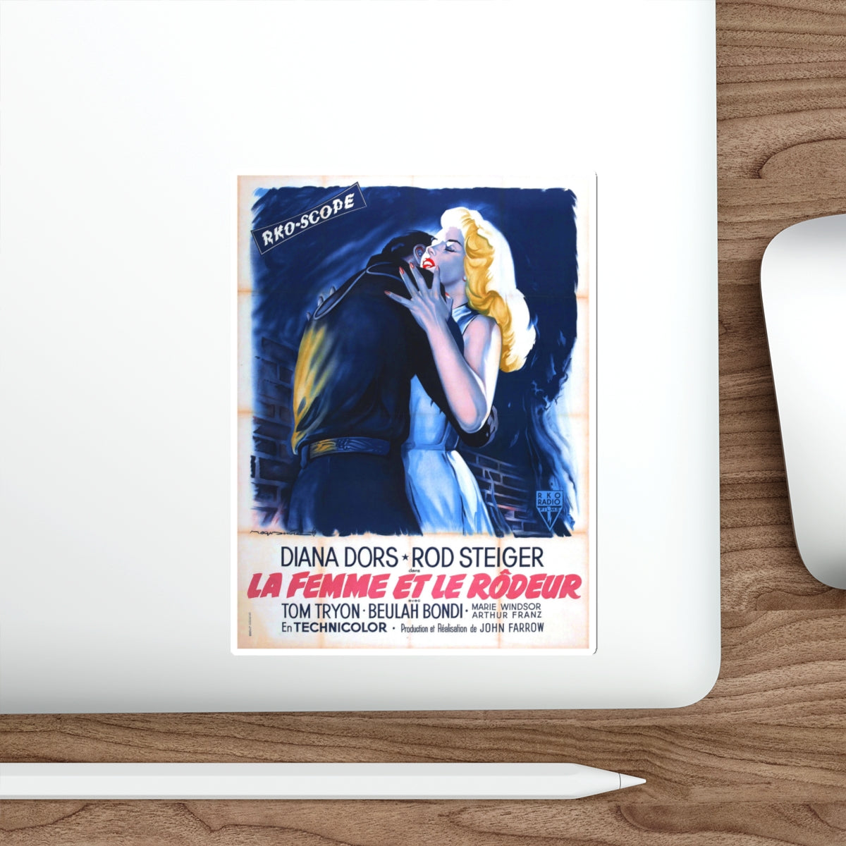 THE UNHOLY WIFE (FRENCH) 1957 Movie Poster STICKER Vinyl Die-Cut Decal-The Sticker Space