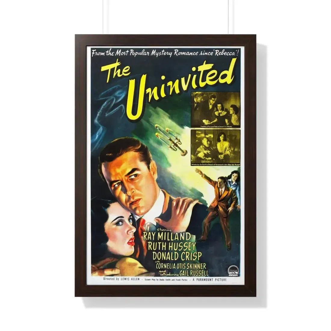 THE UNINVITED 1944 - Framed Movie Poster 20" x 30" Walnut - The Sticker Space