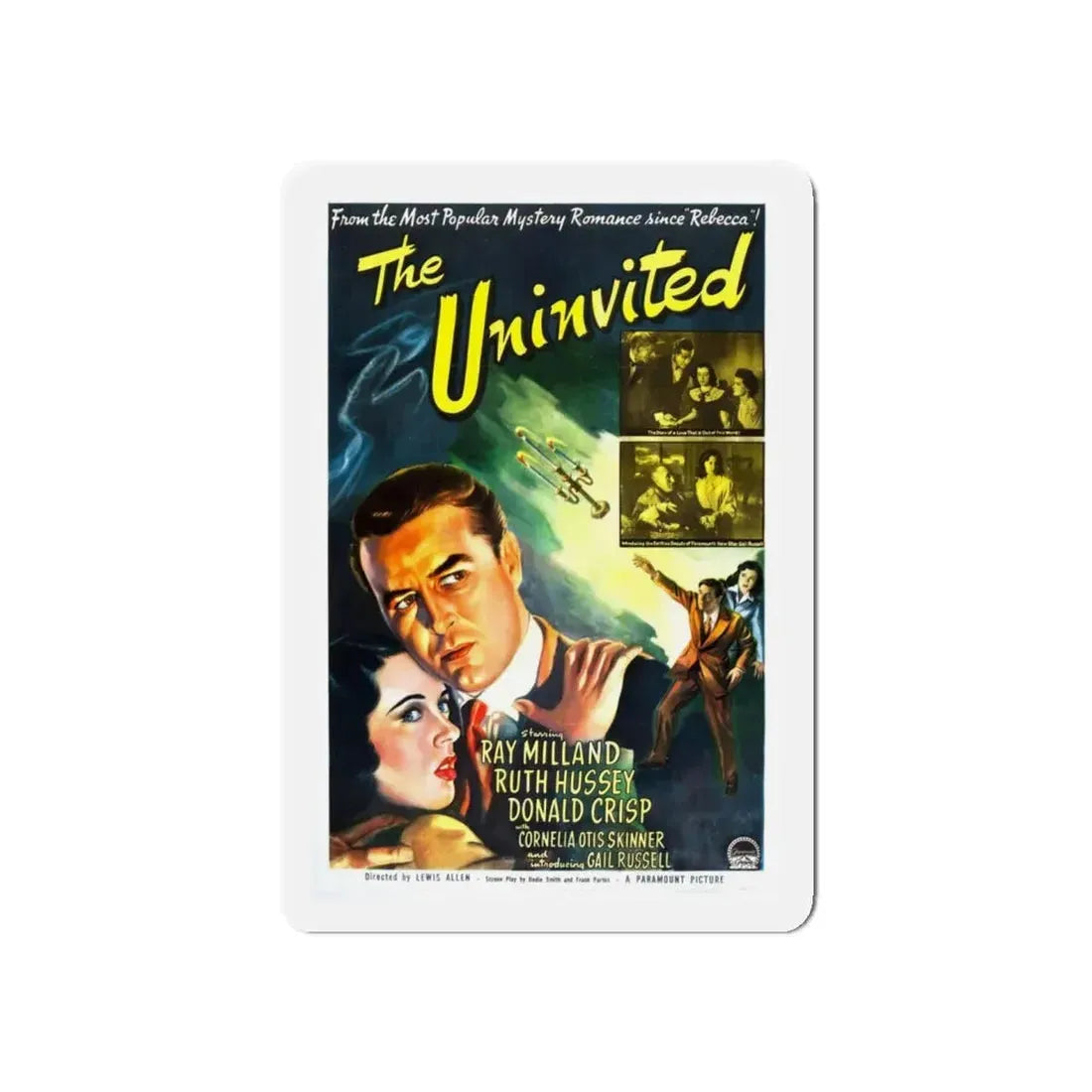 THE UNINVITED 1944 Movie Poster - Refrigerator Magnet 5 Inch Die-Cut - The Sticker Space