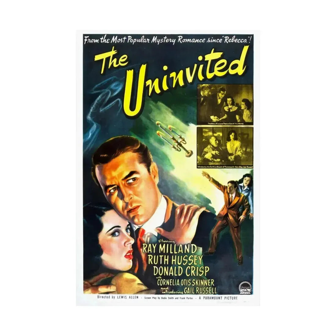 THE UNINVITED 1944 - Paper Movie Poster - The Sticker Space