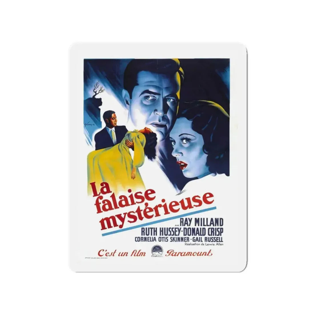 THE UNINVITED (FRENCH) 1944 Movie Poster - Refrigerator Magnet 3 Inch Die-Cut - The Sticker Space