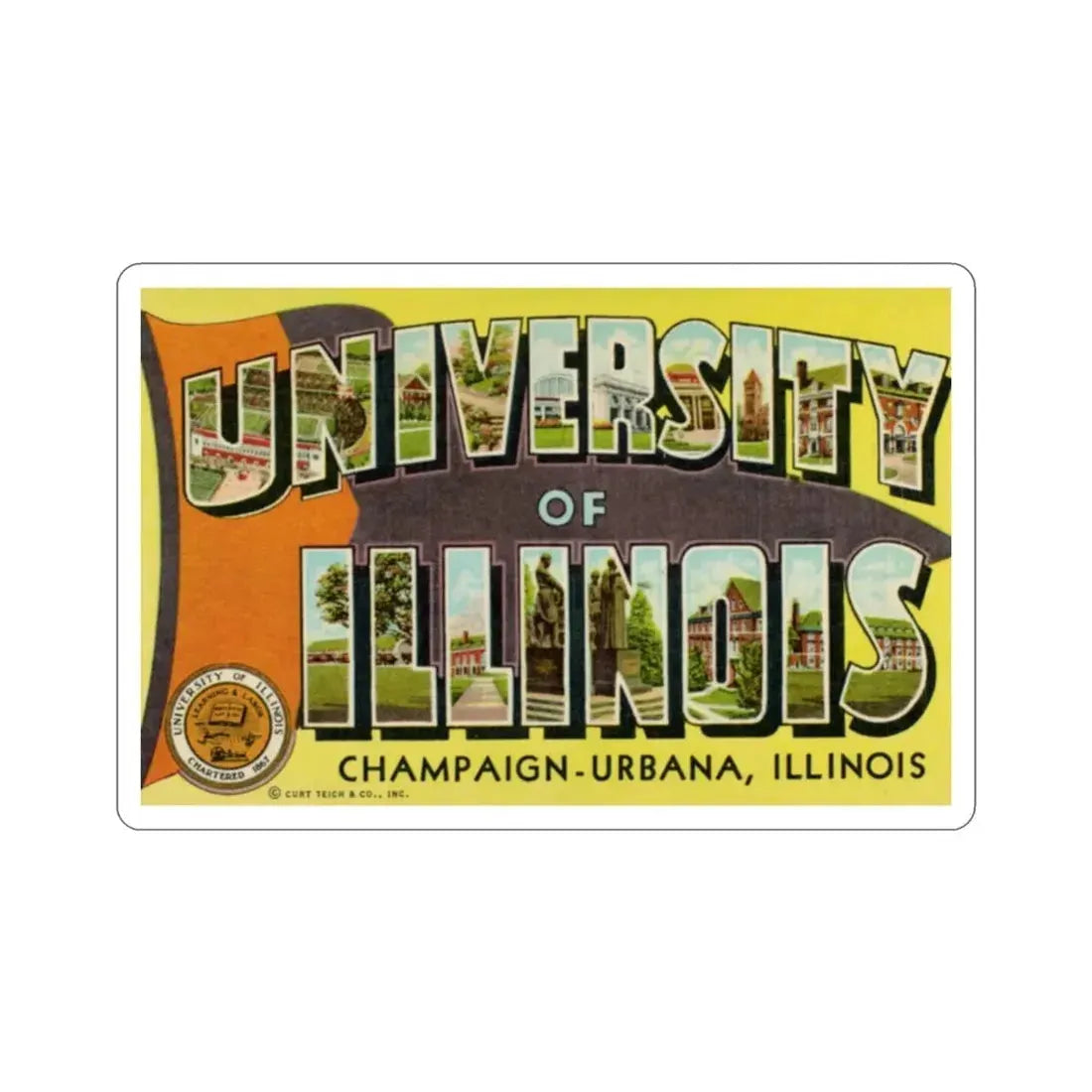 The University of Illinois (Greeting Cards) STICKER Vinyl Die-Cut Decal 2 Inch - The Sticker Space