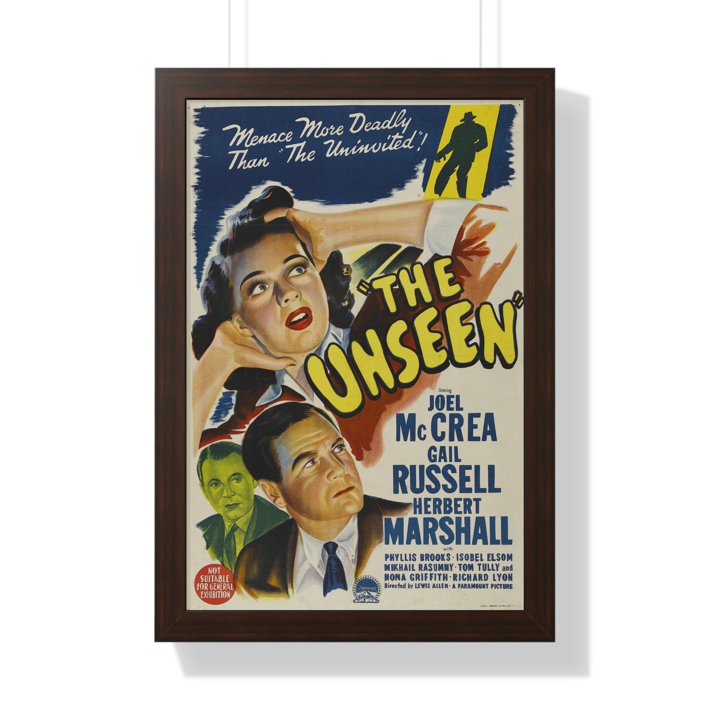 THE UNSEEN 1945 - Framed Movie Poster-16″ x 24″-The Sticker Space