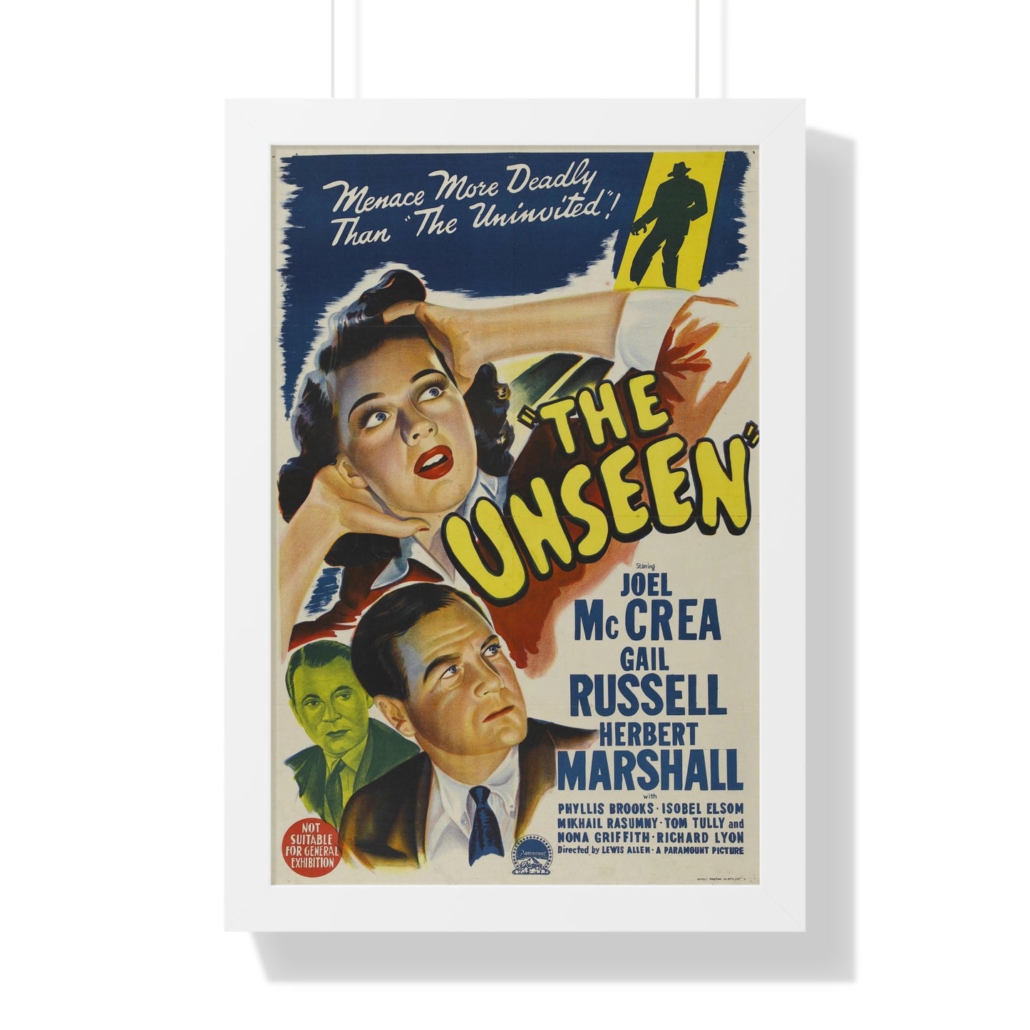 THE UNSEEN 1945 - Framed Movie Poster-16″ x 24″-The Sticker Space