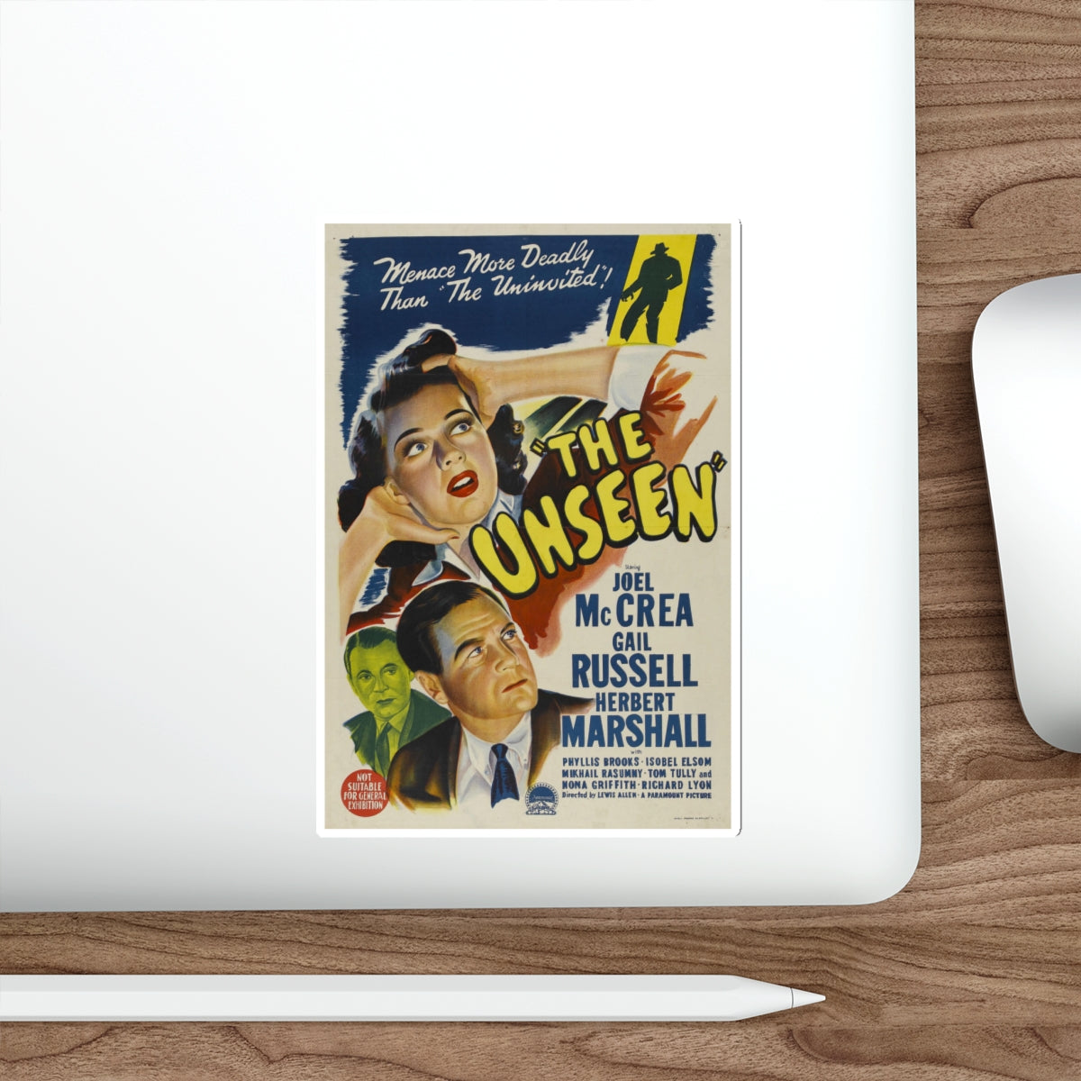 THE UNSEEN 1945 Movie Poster STICKER Vinyl Die-Cut Decal-The Sticker Space