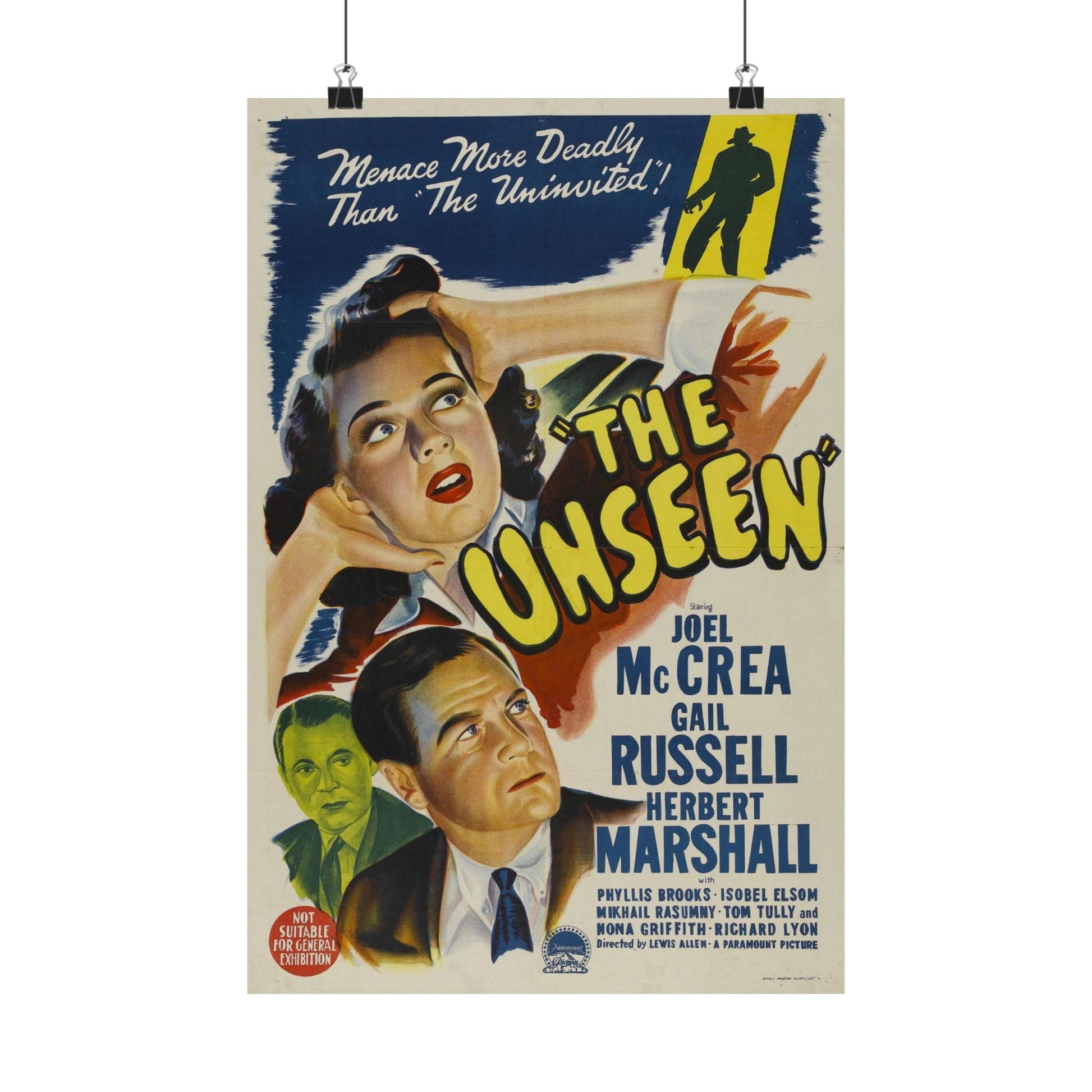 THE UNSEEN 1945 - Paper Movie Poster-12″ x 18″-The Sticker Space