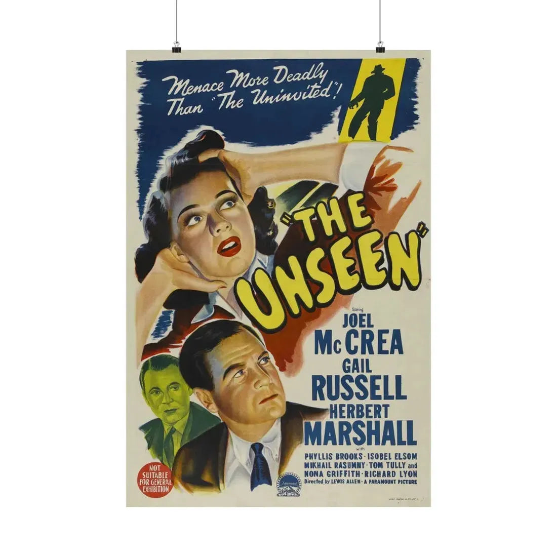 THE UNSEEN 1945 - Paper Movie Poster 24″ x 36″ Matte - The Sticker Space