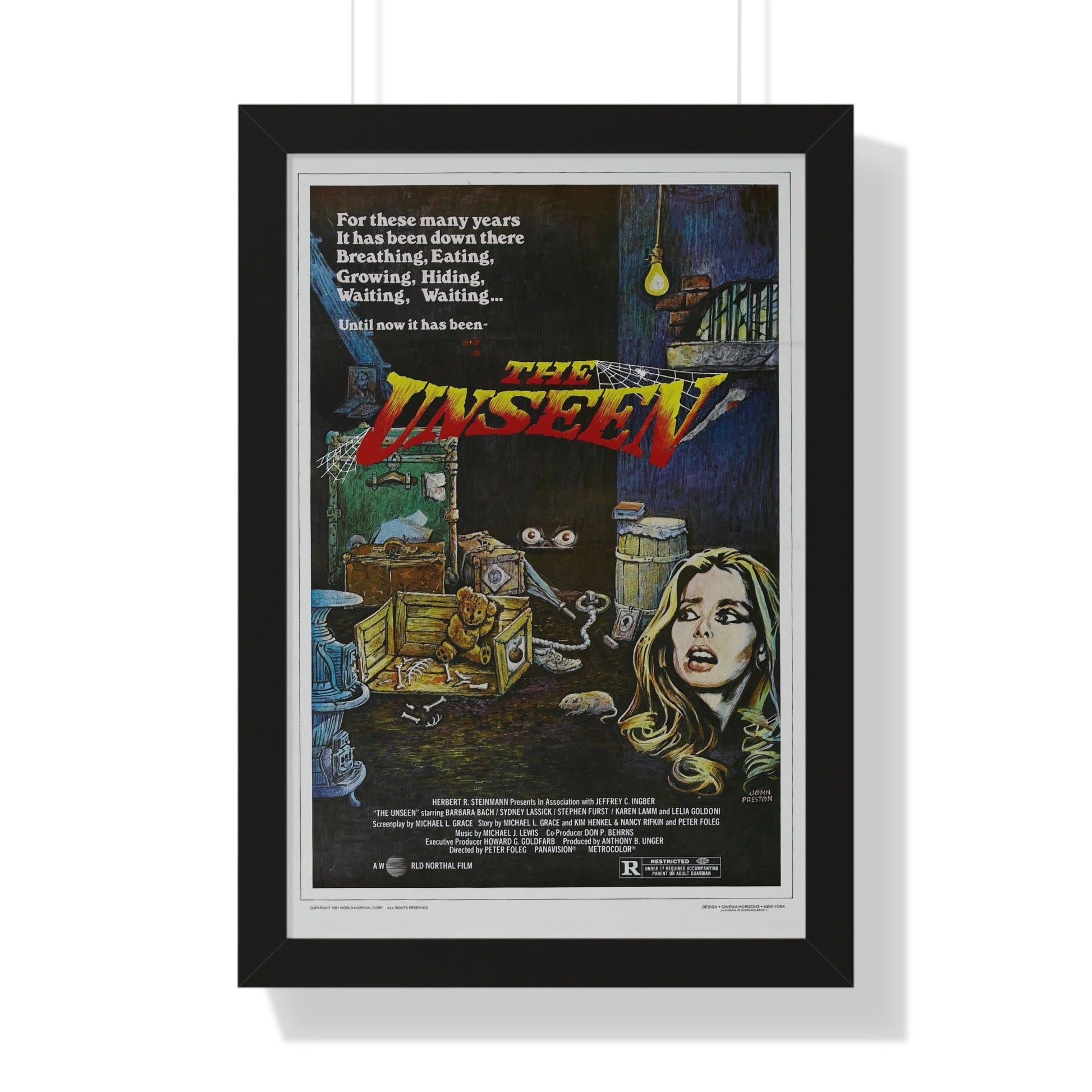 THE UNSEEN 1980 - Framed Movie Poster-16″ x 24″-The Sticker Space