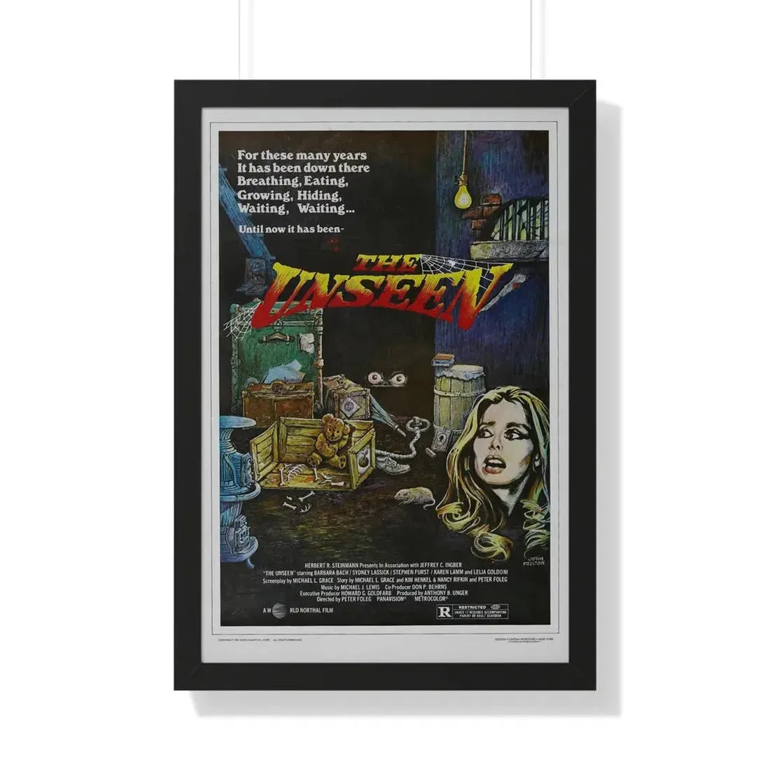 THE UNSEEN 1980 - Framed Movie Poster 20" x 30" Black - The Sticker Space