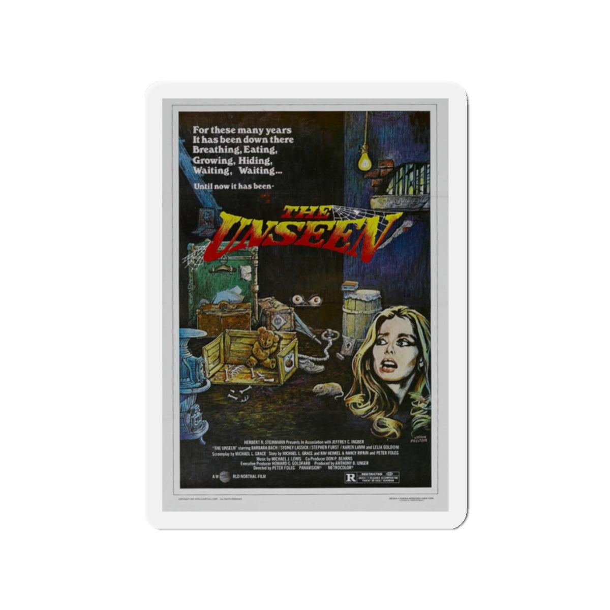 THE UNSEEN 1980 Movie Poster - Refrigerator Magnet-2" x 2"-The Sticker Space