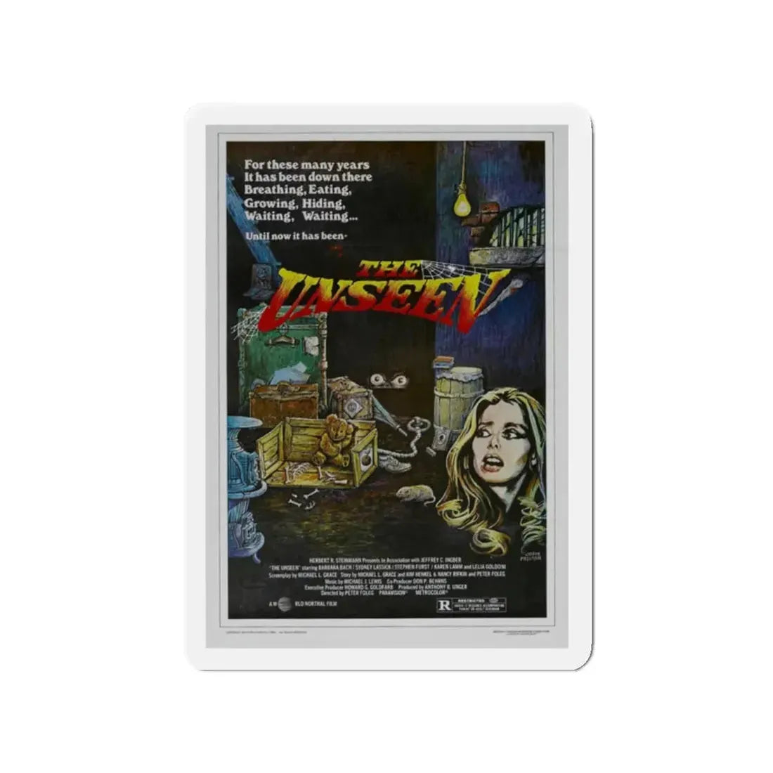 THE UNSEEN 1980 Movie Poster - Refrigerator Magnet 2 Inch Die-Cut - The Sticker Space