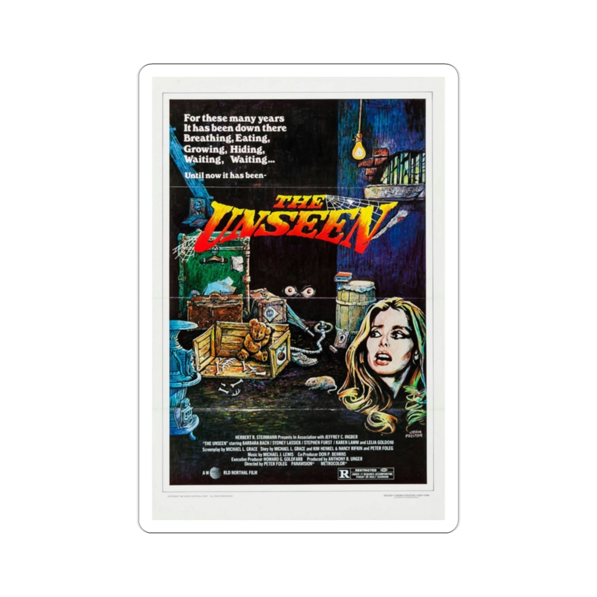 The Unseen 1980 Movie Poster STICKER Vinyl Die-Cut Decal-2 Inch-The Sticker Space