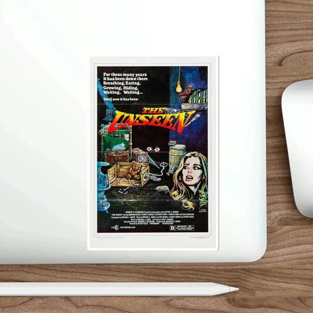 The Unseen 1980 Movie Poster STICKER Vinyl Die-Cut Decal - The Sticker Space