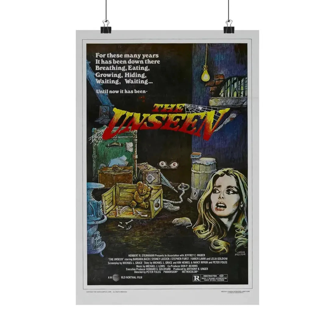 THE UNSEEN 1980 - Paper Movie Poster 12″ x 18″ Matte - The Sticker Space