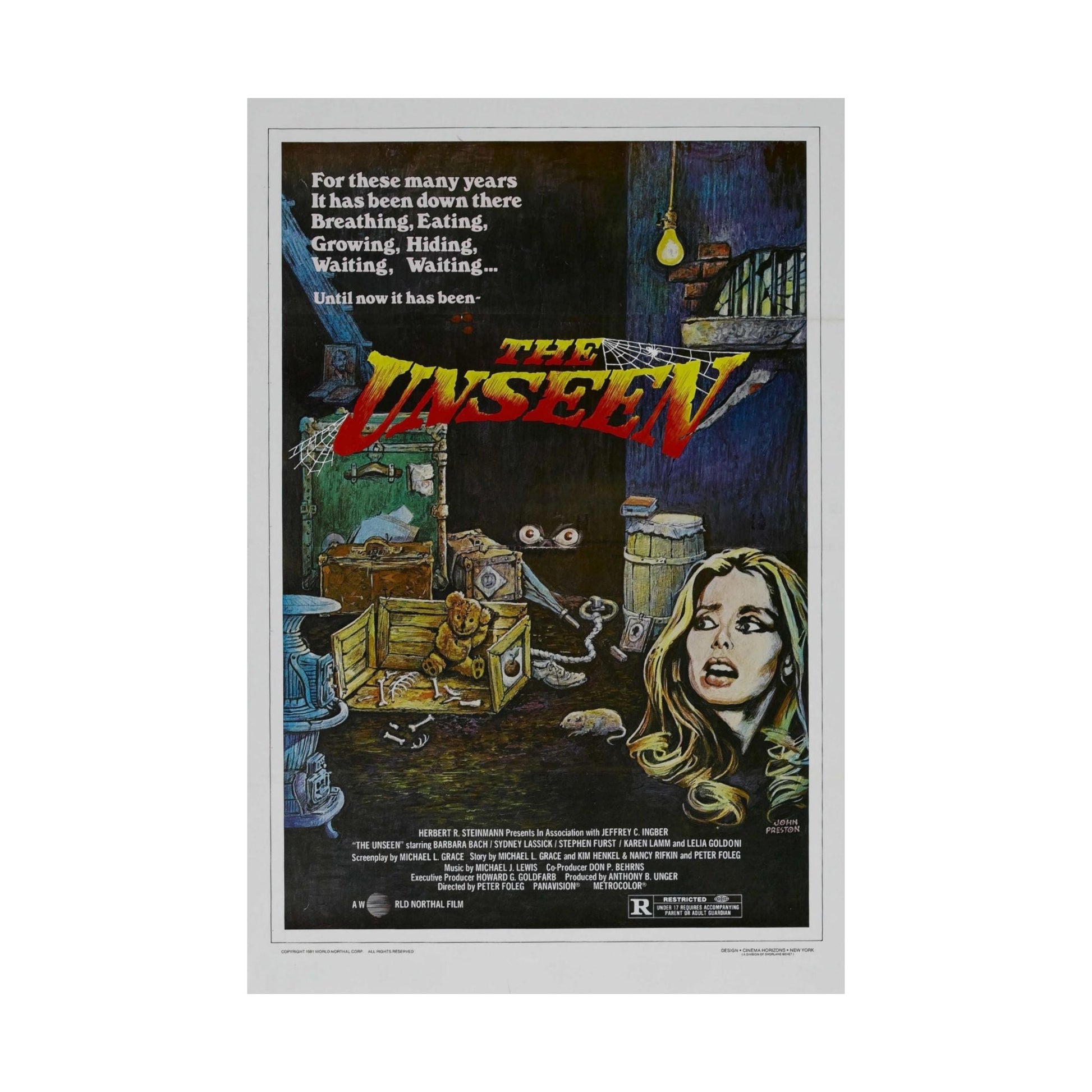 THE UNSEEN 1980 - Paper Movie Poster-The Sticker Space