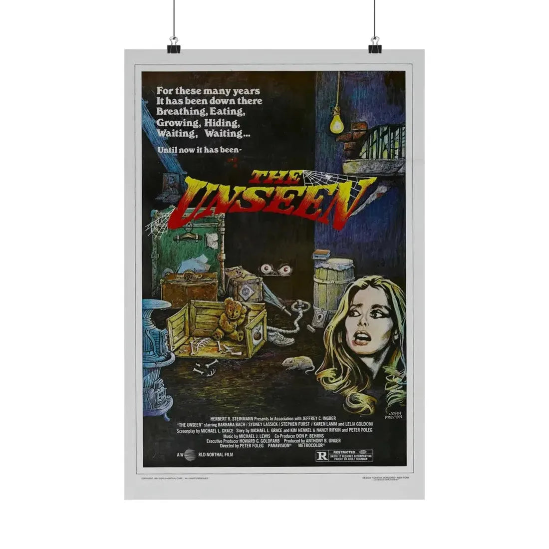 THE UNSEEN 1980 - Paper Movie Poster 16″ x 24″ Matte - The Sticker Space