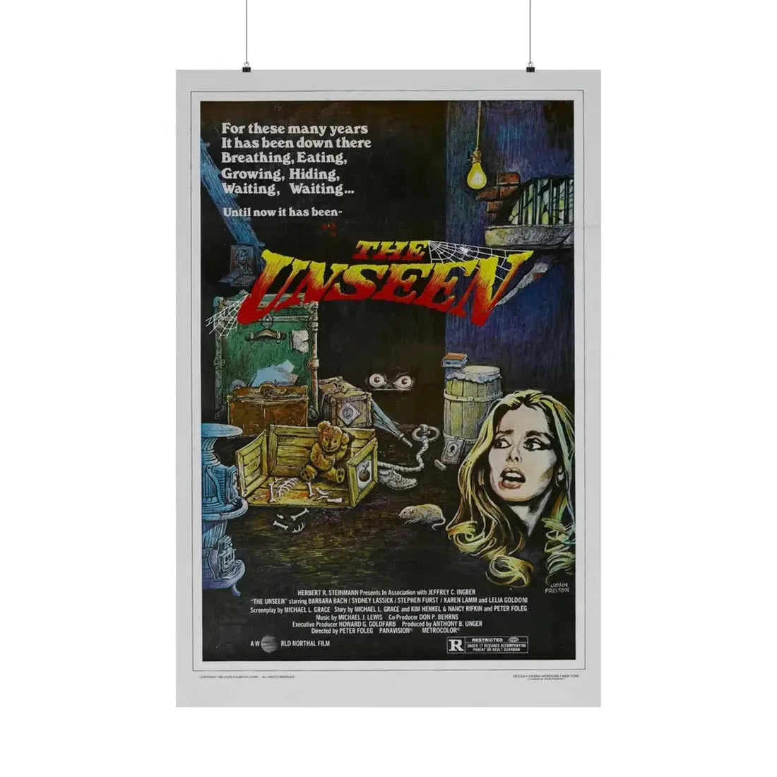 THE UNSEEN 1980 - Paper Movie Poster 36" x 54" Matte - The Sticker Space