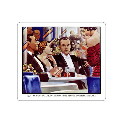 The Upper Class, 1936 (Magazine Illustration) STICKER Vinyl Die-Cut Decal White Die-Cut 2 Inch - The Sticker Space