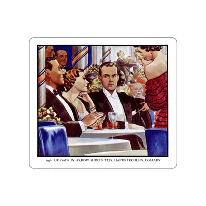 The Upper Class, 1936 (Magazine Illustration) STICKER Vinyl Die-Cut Decal White Die-Cut 6 Inch - The Sticker Space