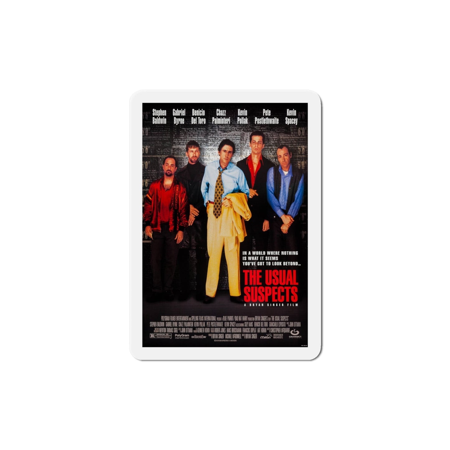 The Usual Suspects 1995 Movie Poster Die-Cut Magnet-6 Inch-The Sticker Space